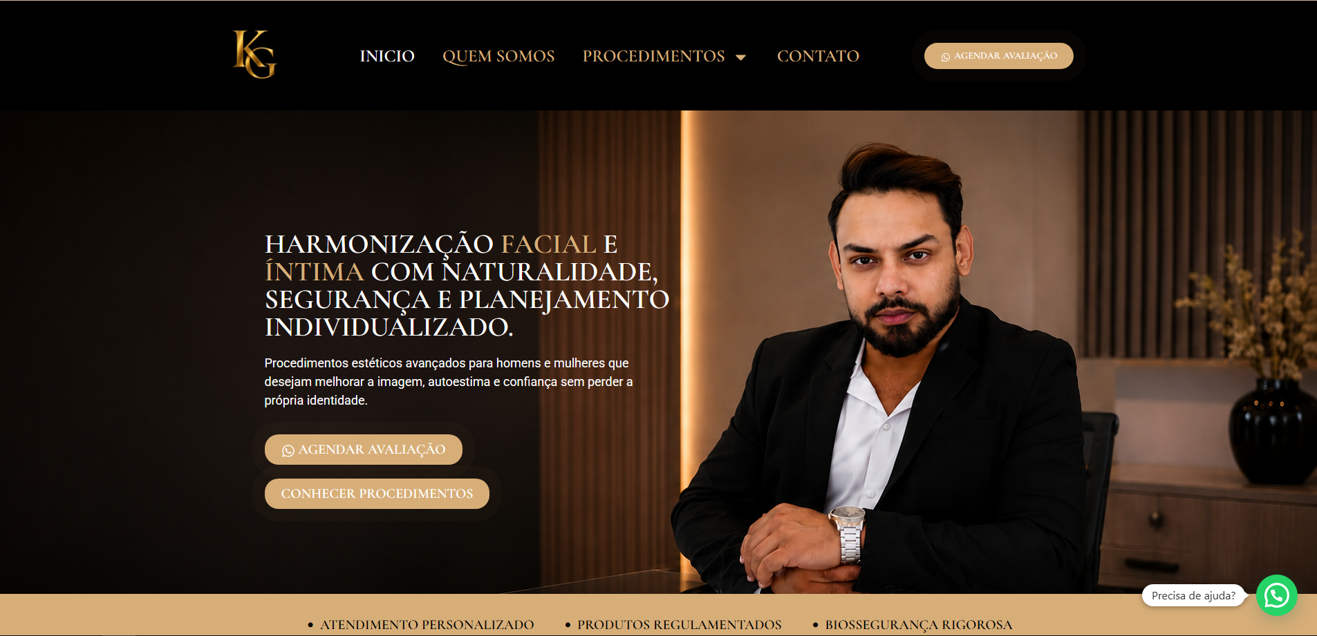 Site institucional do Dr. Kayo